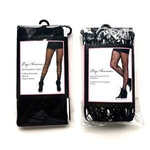 NWT Leg Avenue tights - bundle of two pair, black, OS